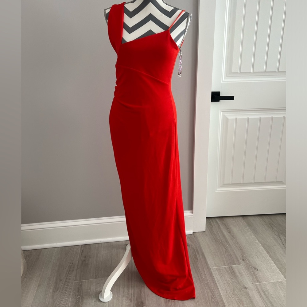 One shoulder maxi dress with split  Brand New!